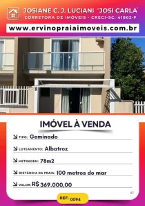 Casa com 2 Quartos à venda, 78m² no Praia do Ervino, São Francisco do Sul