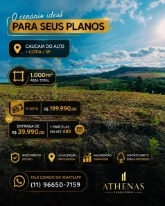 Lote/Terreno à venda, 1000m² no dos Mendes (Caucaia do Alto), Cotia