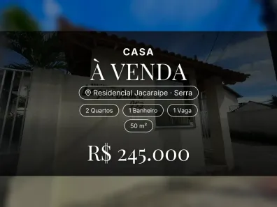 Casa com 2 Quartos à venda, 50m² no Residencial Jacaraípe, Serra