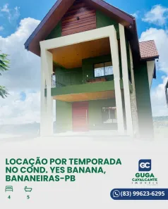 Casa de Condomínio com 4 Quartos para alugar, 300m² no , Bananeiras
