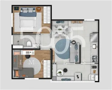 Apartamento com 2 Quartos à venda, 45m² no Nossa Senhora Aparecida, Itu
