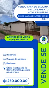 Casa com 2 Quartos à venda, 83m² no Canelas, Várzea Grande