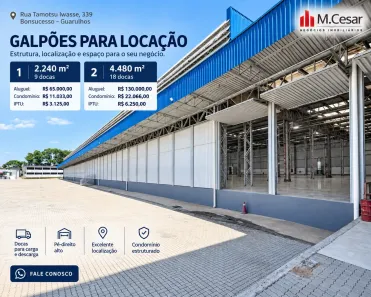 Galpão/Depósito/Armazém para alugar, 4480m² no Vila Nova Bonsucesso, Guarulhos