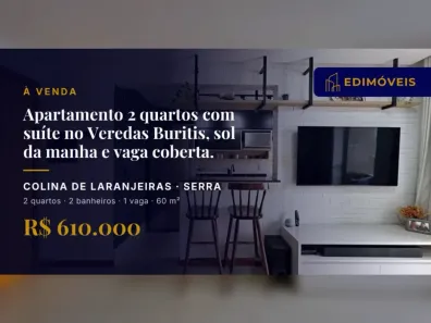 Apartamento com 2 Quartos à venda, 60m² no Colina de Laranjeiras, Serra
