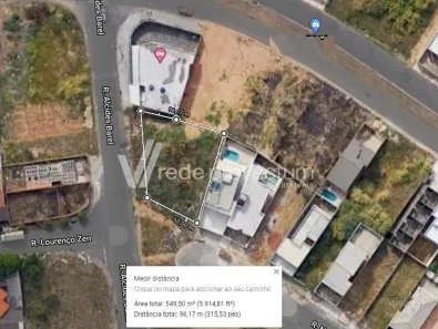 Lote/Terreno à venda, 549m² no Jardim Ipaussurama, Campinas