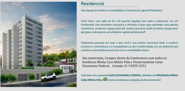 Apartamento com 2 Quartos à venda, 46m² no Braúnas, Belo Horizonte