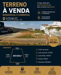 Lote/Terreno à venda, 607m² no Nações, Fazenda Rio Grande