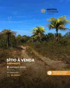 Fazenda/Sítio com 1 Quarto à venda, 36000m² no Área Rural de Camaçari, Camaçari