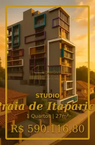 Apartamento com 1 Quarto à venda, 27m² no Praia de Itaparica, Vila Velha