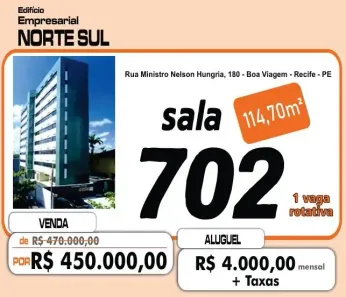 Sala Comercial para alugar, 115m² no Boa Viagem, Recife