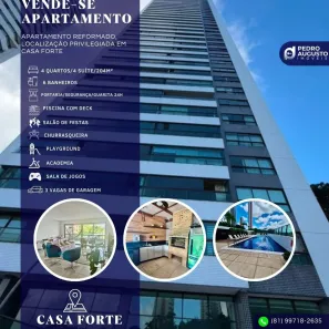 Apartamento com 4 Quartos à venda, 204m² no Monteiro, Recife