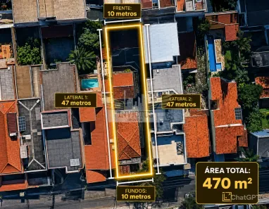 Lote/Terreno à venda, 470m² no Campestre, Santo André