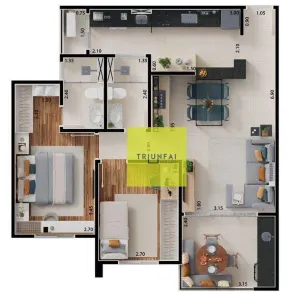 Apartamento com 2 Quartos à venda, 77m² no Vila Augusta, Sorocaba