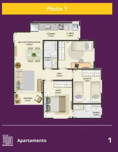 Apartamento com 3 Quartos à venda, 65m² no Residencial Coqueiral, Vila Velha
