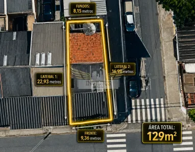 Lote/Terreno à venda, 192m² no Jardim Bela Vista, Santo André