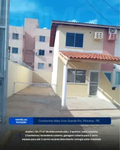 Casa de Condomínio com 2 Quartos para venda ou aluguel, 56m² no Antônio Cassimiro, Petrolina