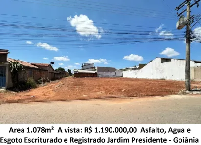 Lote/Terreno à venda, 1078m² no Jardim Presidente, Goiânia