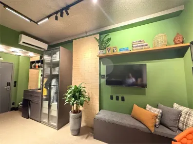 Apartamento com 1 Quarto para venda ou aluguel, 27m² no Pompéia, Santos