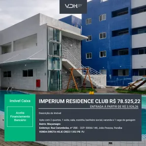 Apartamento com 2 Quartos à venda, 50m² no Muçumagro, João Pessoa