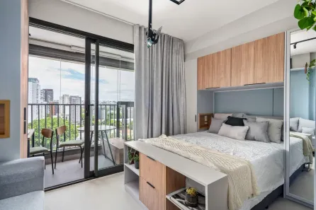 Apartamento com 1 Quarto para alugar, 27m² no Brooklin Paulista, São Paulo