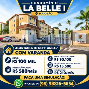 Apartamento com 2 Quartos à venda, 47m² no Residencial La Belle Park, Paço do Lumiar