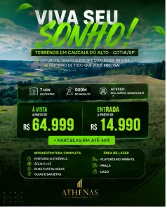 Lote/Terreno à venda, 500m² no Centro (Caucaia do Alto), Cotia