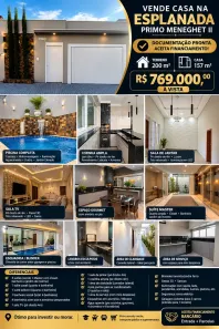 Casa com 3 Quartos à venda, 137m² no Esplanada Primo Meneghetti II, Franca
