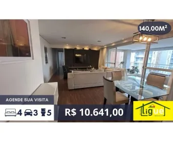 Apartamento com 4 Quartos para alugar, 140m² no Cidade São Francisco, São Paulo