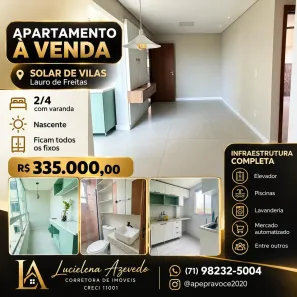 Apartamento com 2 Quartos à venda, 45m² no Centro, Lauro de Freitas