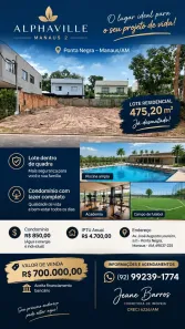 Lote/Terreno à venda, 475m² no Ponta Negra, Manaus