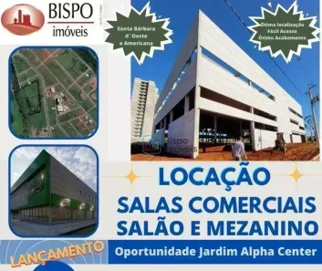 Sala Comercial para alugar, 350m² no Loteamento Industrial, Santa Bárbara D'Oeste