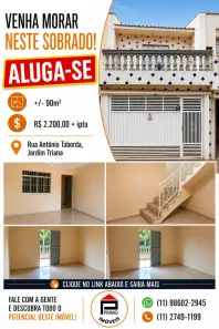 Sobrado com 2 Quartos para alugar, 90m² no Jardim Triana, São Paulo