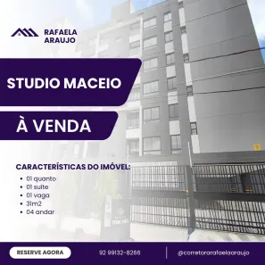 Apartamento com 1 Quarto à venda, 31m² no Nossa Senhora das Graças, Manaus