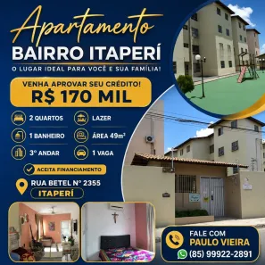 Apartamento com 2 Quartos à venda, 49m² no Rachel de Queiroz, Fortaleza