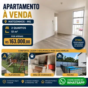 Apartamento com 2 Quartos à venda, 51m² no Da Estacao, Matozinhos