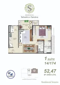 Apartamento com 1 Quarto à venda, 52m² no Aviação, Praia Grande