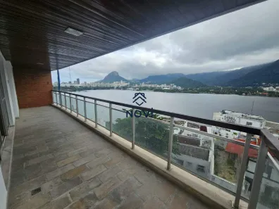 Apartamento com 4 Quartos para alugar, 173m² no Lagoa, Rio de Janeiro