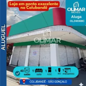 Ponto Comercial para alugar, 40m² no Mutondo, São Gonçalo