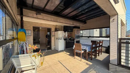 Cobertura com 3 Quartos para alugar, 140m² no Jardim Las Palmas, Guarujá