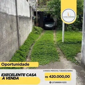 Casa com 2 Quartos à venda, 80m² no Parque Residencial Tubarão, Serra