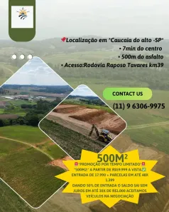 Lote/Terreno à venda, 500m² no Centro (Caucaia do Alto), Cotia