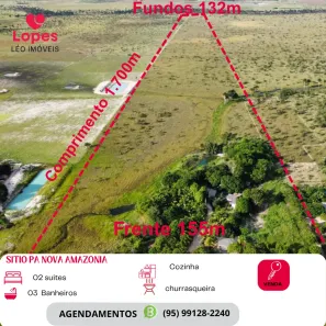 Fazenda/Sítio com 2 Quartos à venda, 155m² no Área Rural de Boa Vista, Boa Vista