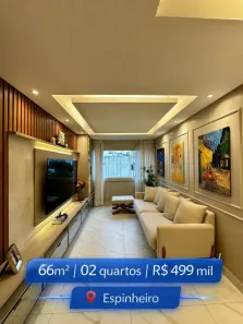 Apartamento com 2 Quartos à venda, 66m² no Espinheiro, Recife