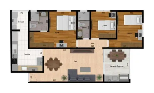 Apartamento com 3 Quartos à venda, 100m² no Jardim Novo Horizonte, Uberaba