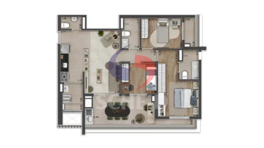 Apartamento com 3 Quartos à venda, 92m² no Vila Santa Catarina, São Paulo