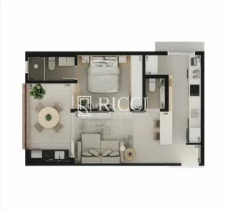 Apartamento com 1 Quarto à venda, 54m² no Embaré, Santos