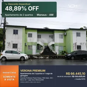 Apartamento com 2 Quartos à venda, 40m² no Lago Azul, Manaus