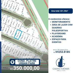 Lote/Terreno à venda, 321m² no Condomínio Residencial Platini Urban Park, Sinop