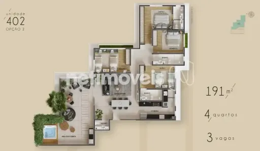 Apartamento com 4 Quartos à venda, 191m² no Vila Paris, Belo Horizonte