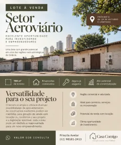 Lote/Terreno à venda, 708m² no Aeroviário, Goiânia